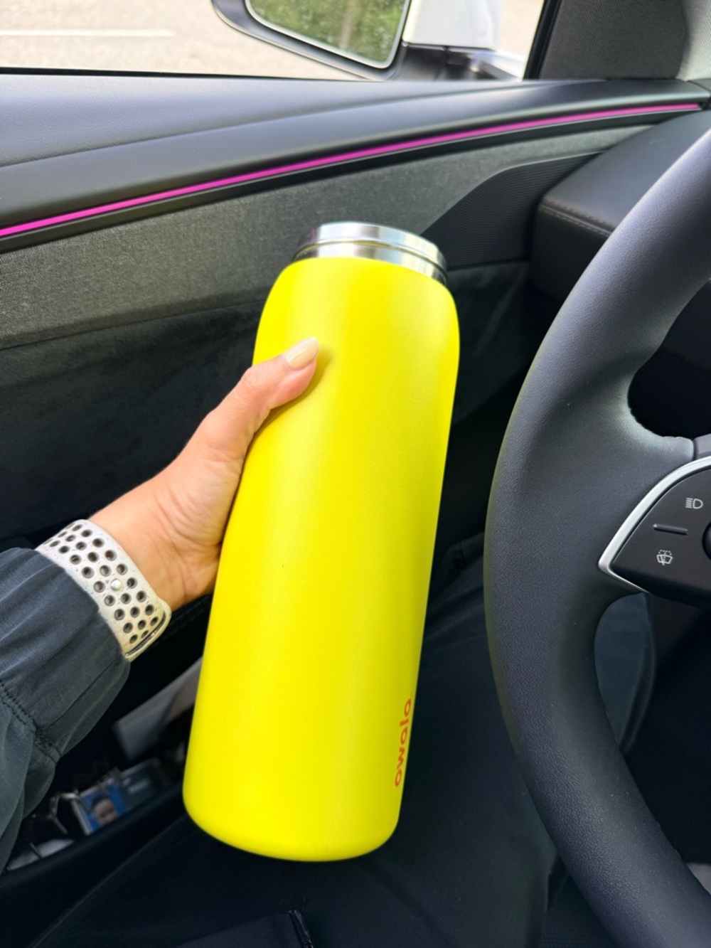Owala  Yellow Stainless Steel Insulated Bottle